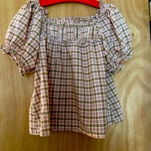 DOEN Sahara Top Jane Austen Plaid L